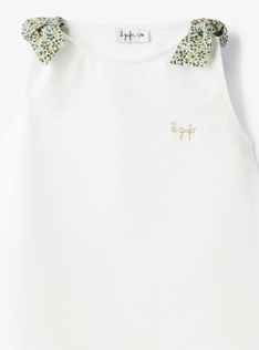 Set aus Jersey und Liberty Fabric - Weiss | Il Gufo