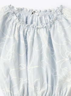 Ensemble en mousseline imprimé floral - Bleu clair | Il Gufo
