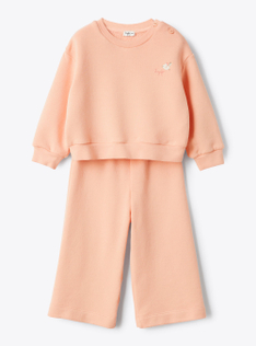 Set aus Baumwollfleece - Orange | Il Gufo