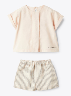 Striped viscose set - Pink | Il Gufo