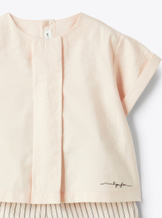 Striped viscose set - Pink | Il Gufo