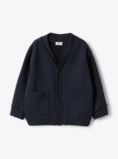 Baumwoll-Sweatcardigan - Blau | Il Gufo