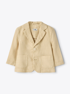 Blazer regular fit in lino - Beige | Il Gufo