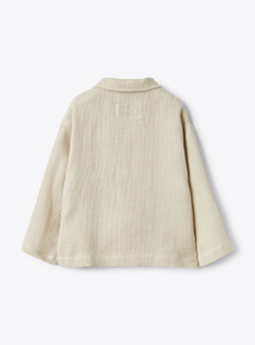 Regular-fit waffle linen blazer - Brown | Il Gufo