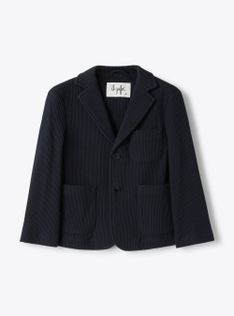 Blazer in cotone waffle - Blu | Il Gufo