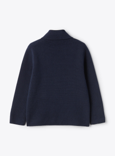 Giacca doppiopetto in cotone organico - Blu | Il Gufo
