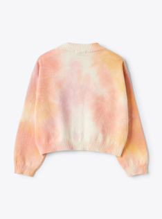 Tie-dye cotton cardigan - Orange | Il Gufo