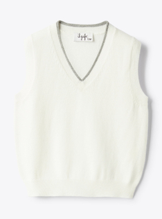 Gilet in cotone organico - Bianco | Il Gufo