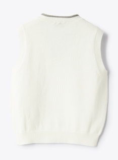 Gilet in cotone organico - Bianco | Il Gufo