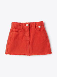 Denim skirt - Red | Il Gufo