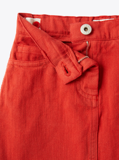Denim skirt - Red | Il Gufo