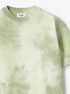 Tie-dye cotton sweater - Green | Il Gufo