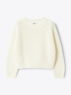 Pull en coton organique - Blanc | Il Gufo