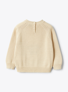 Organic cotton sweater - Beige | Il Gufo