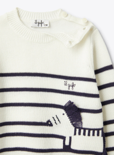 Maglione in cotone organico - Bianco | Il Gufo