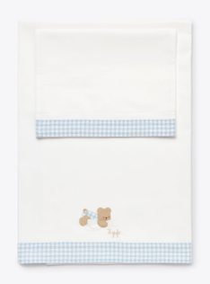 Sheet and pillowcase crib set - White | Il Gufo