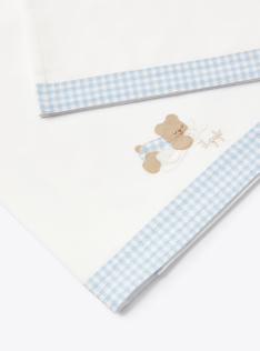 Sheet and pillowcase crib set - White | Il Gufo