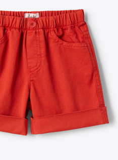 Gabardine bermuda shorts - Red | Il Gufo