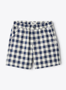 Checkerboard bermuda shorts - Blue | Il Gufo