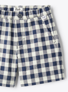 Checkerboard bermuda shorts - Blue | Il Gufo