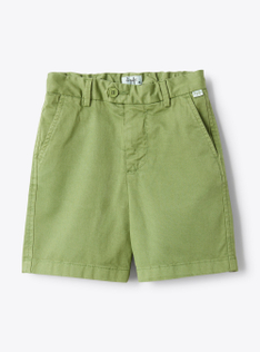 Gabardine bermuda shorts - Green | Il Gufo