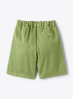 Gabardine bermuda shorts - Green | Il Gufo