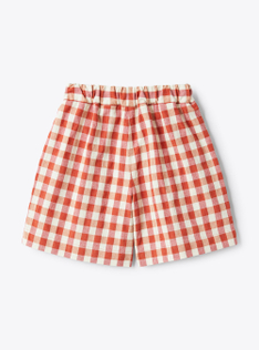 Checkerboard bermuda shorts - Fuchsia | Il Gufo