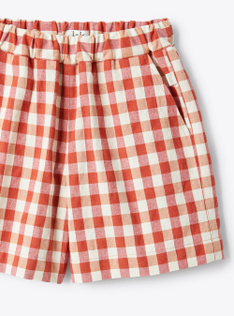Checkerboard bermuda shorts - Fuchsia | Il Gufo