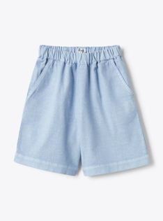 Canvas bermuda shorts - Light blue | Il Gufo
