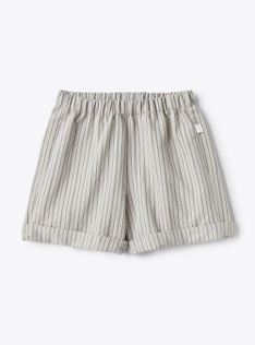 Striped viscose bermuda shorts - Grey | Il Gufo