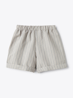 Striped viscose bermuda shorts - Grey | Il Gufo