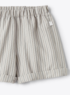 Striped viscose bermuda shorts - Grey | Il Gufo