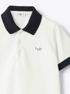 Polo en coton piqué - Blanc | Il Gufo