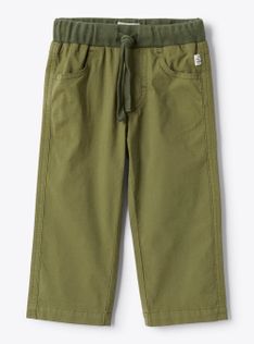 Trousers in poplin with a drawstring at the waist - Зеленый | Il Gufo