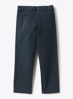 Pantalone 5 tasche in gabardine - Blu | Il Gufo