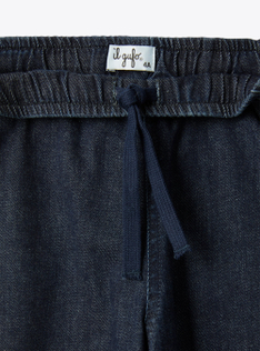 Pantalone carrot in denim - Blu | Il Gufo