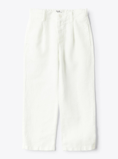 Linen pants with pleats - White | Il Gufo