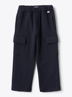 Cargo-Hose aus Sweatstoff - Blau | Il Gufo