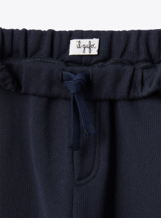 Cargo-Hose aus Sweatstoff - Blau | Il Gufo