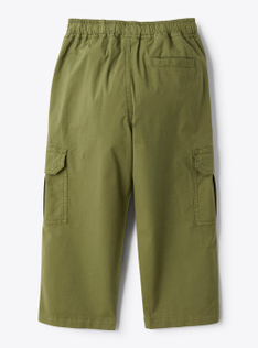Pantalone cargo in popeline - Verde | Il Gufo