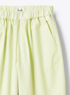 Barrel pants in cotton poplin - Зеленый | Il Gufo