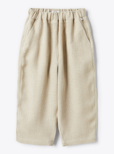 Pantalone in lino waffle - Marrone | Il Gufo