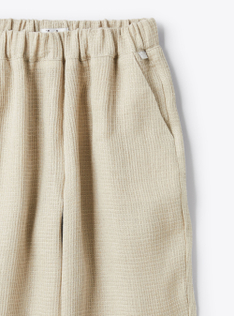 Pantalone in lino waffle - Marrone | Il Gufo