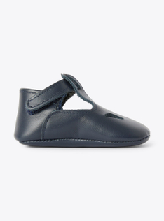 Scarpe da neonato in nappa - Blu | Il Gufo