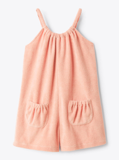 Baumwoll-Frottee-Latzhose - Rose | Il Gufo