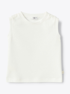 Top en jersey de coton et lin - Blanc | Il Gufo