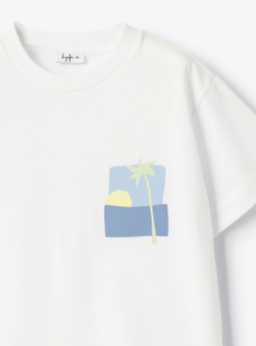 T-shirt in jersey con stampa - Bianco | Il Gufo