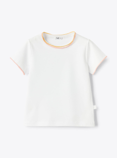 T-shirt with contrast edging - White | Il Gufo