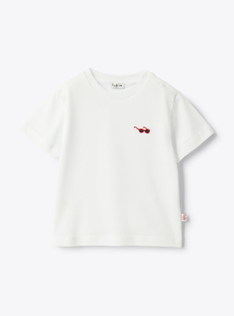 Jersey t-shirt with embroidery - White | Il Gufo