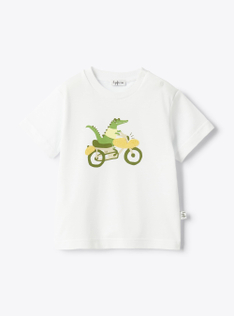 Jersey t-shirt with print - White | Il Gufo